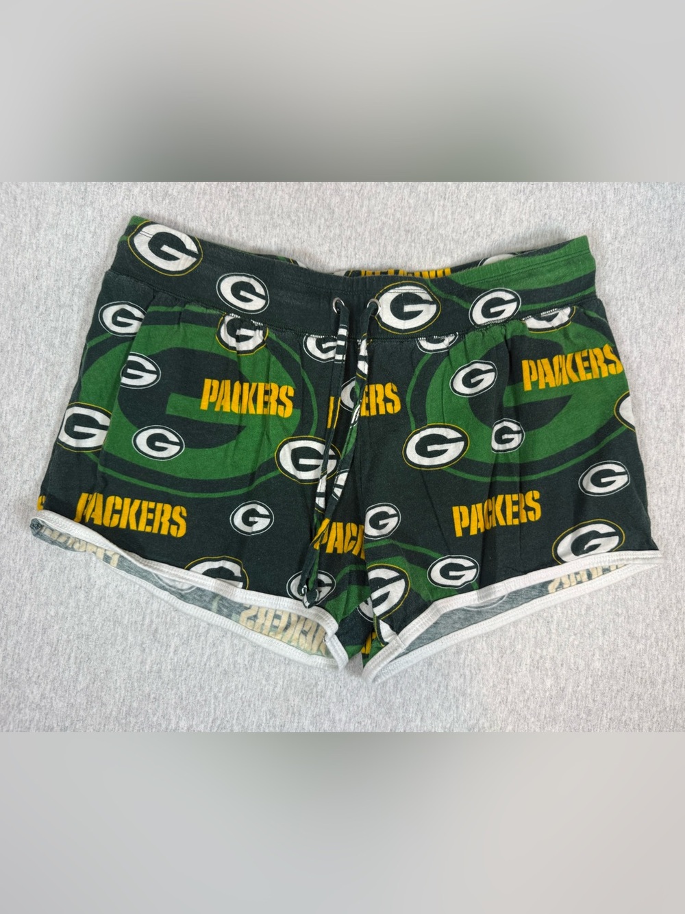 Green Bay Packers Gameday Lounge Sleep Shorts Green/Yellow - Size XL